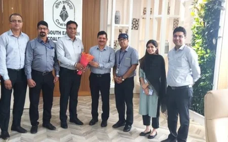 Newly Elected CMOAI SECL Branch Office-Bearers Call on CMD Harish Duhan