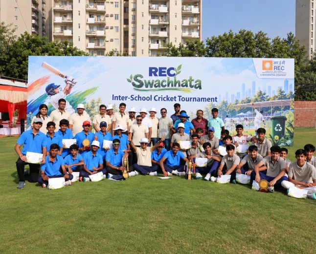 REC Swachhata Inter-School Cricket Tournament Concludes Successfully, Promoting Sportsmanship and the Spirit of Swachhata